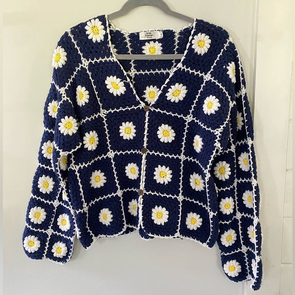 Wild Orange Tree Handmade Crochet Cardigan